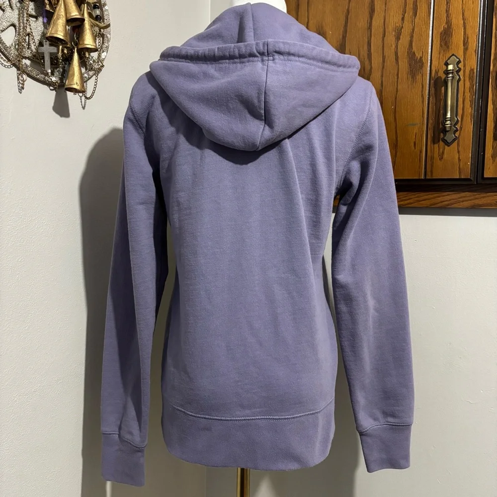 North Face Zip Up Hooded Sweatshirt Lightweight Jacket Size XS Purple